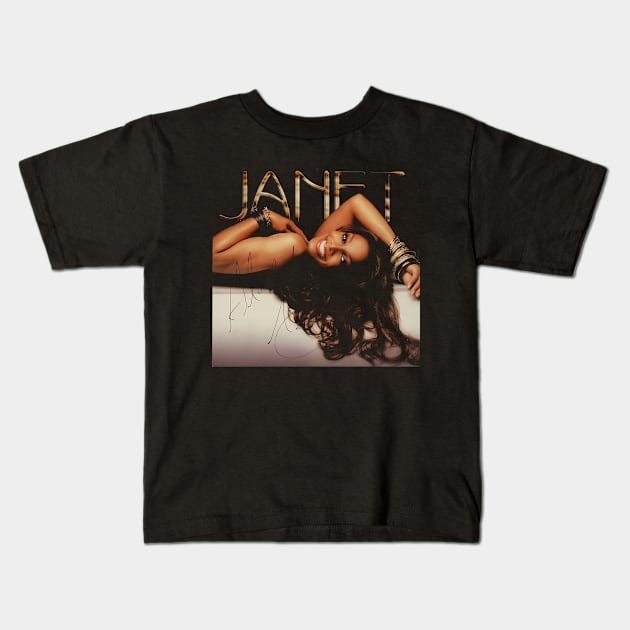 Janet Jackson Vintage Tour Concert Kids T-Shirt by Garza Arcane